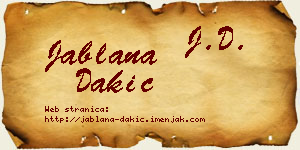 Jablana Dakić vizit kartica